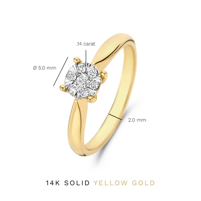 Isabel Bernard De la Paix Hanaé 14 karaat gouden ring | diamant 0.14 ct | IBD330008-60-zoom-