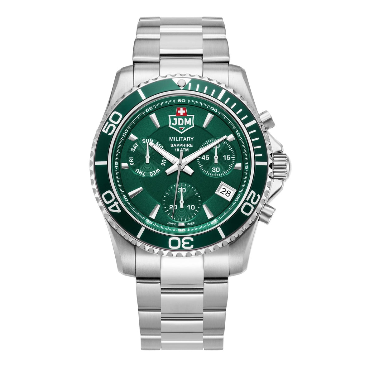 JDM Military Sierra Chrono Green Men's Watch JDM-WG019-04
