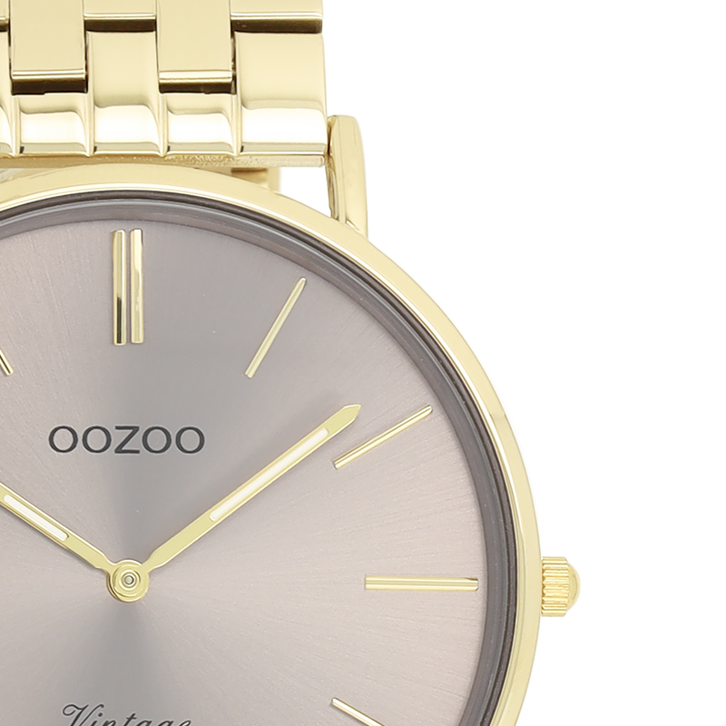 OOZOO Vintage Gold and Taupe Women's Watch C20403-zoom-