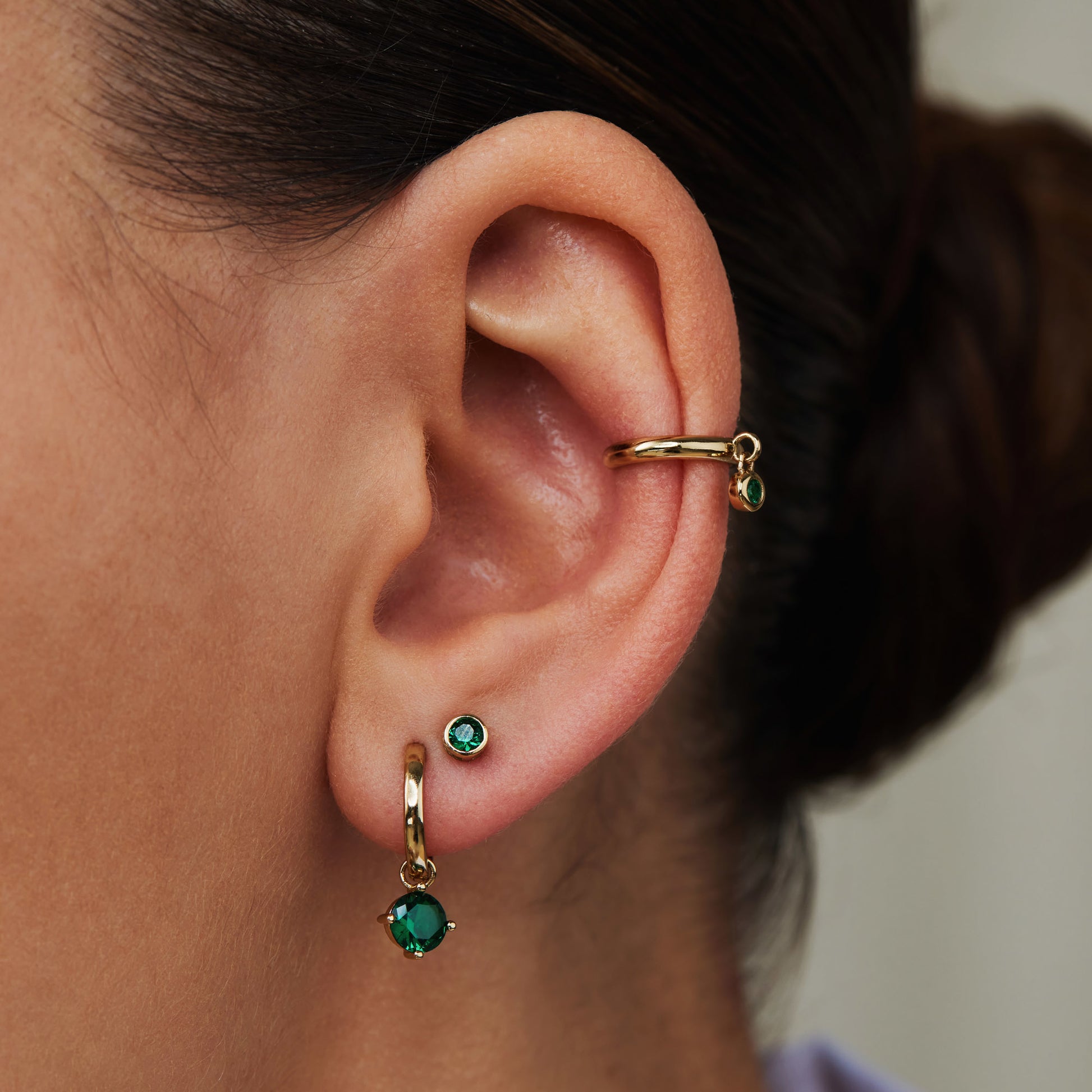 Violet Hamden Venus 925 Sterling Zilveren Goudkleurige Creolen Met Geboortesteen VH360017-SEP