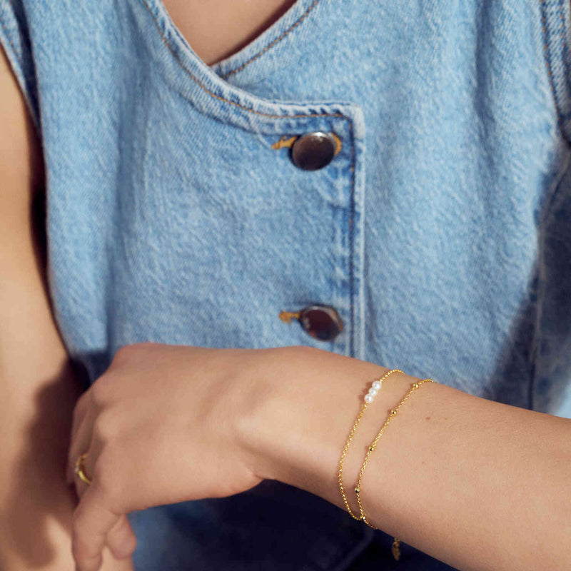 Sif Jakobs Gold Plated Perla Cinque Bracelet SJ-B2735-P-YG-zoom-