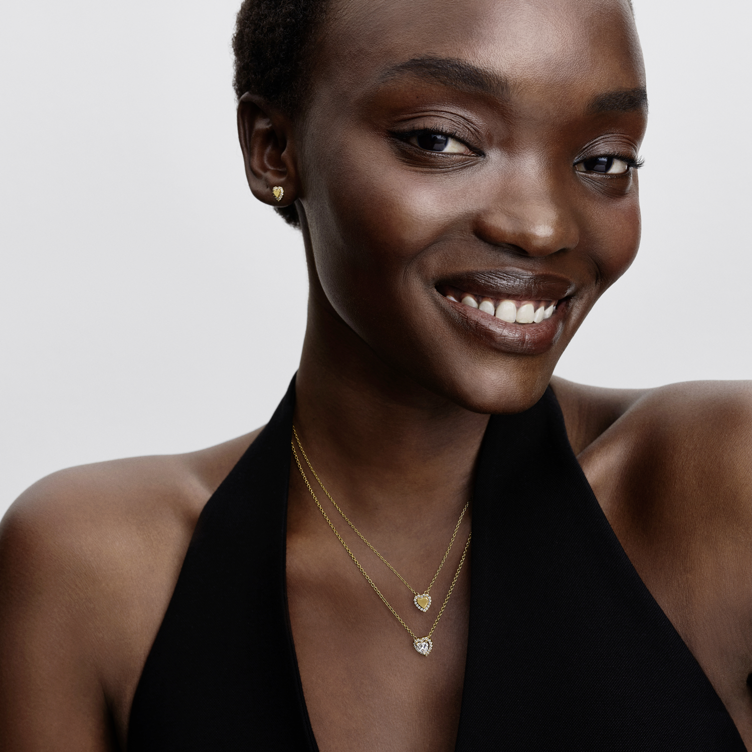 Pandora Timeless Gold Plated Sparkling Heart Halo Necklace 364364C01-45