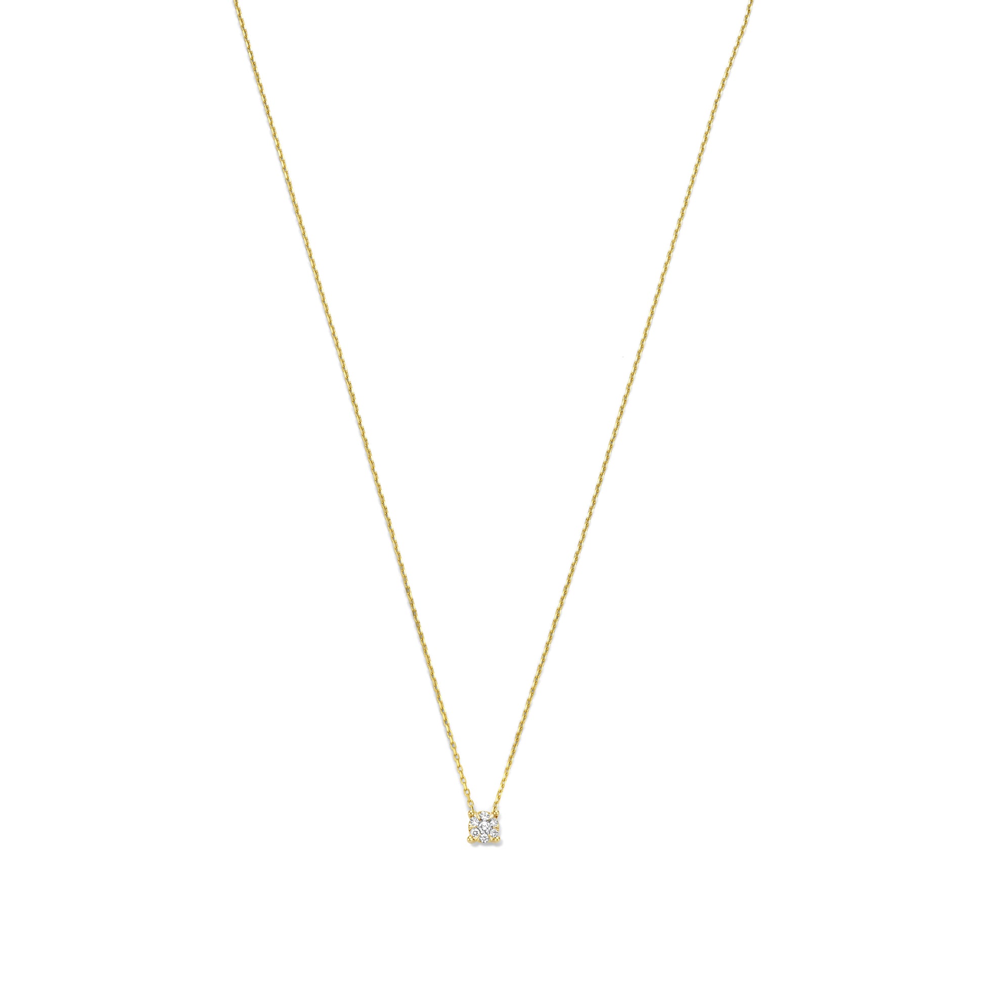 Isabel Bernard De la Paix Hanaé 14 Carat Golden Necklace | diamond 0.08 ct | IBD350007