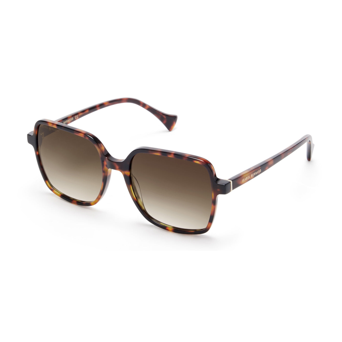 Isabel Bernard La Villette Rene Brown Tortoise Vierkante Sunglasses IB400000-14-14