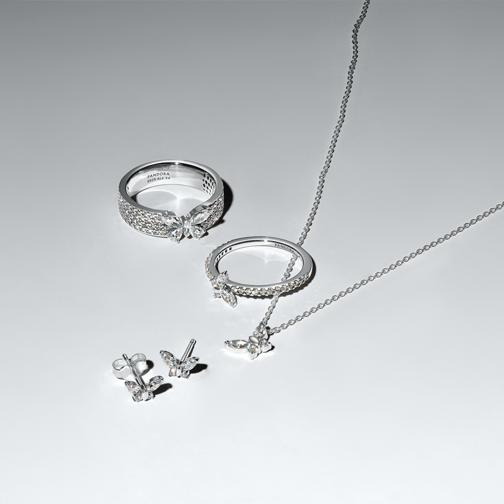 Pandora Timeless 925 Sterling Silver Butterfly Pendant Necklace 394266C01-45