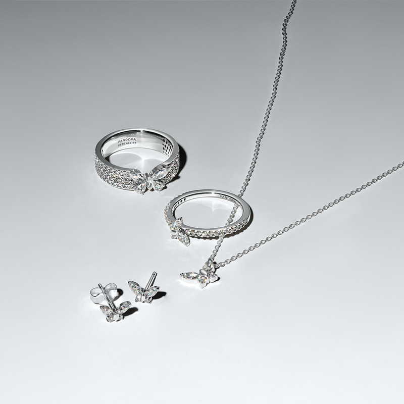 Pandora Timeless 925 Sterling Silver Butterfly Pendant Necklace 394266C01-45-zoom-