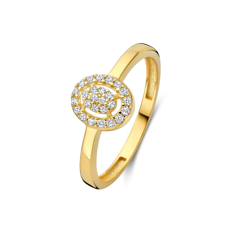 Isabel Bernard Le Marais Anne 14 Karaat Gouden Ring Met Zirkonia Steen IB330115-48-zoom-