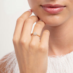 Isabel Bernard Le Marais Anne 14 Karat Gold Ring With Zirconia Stone IB330115-48