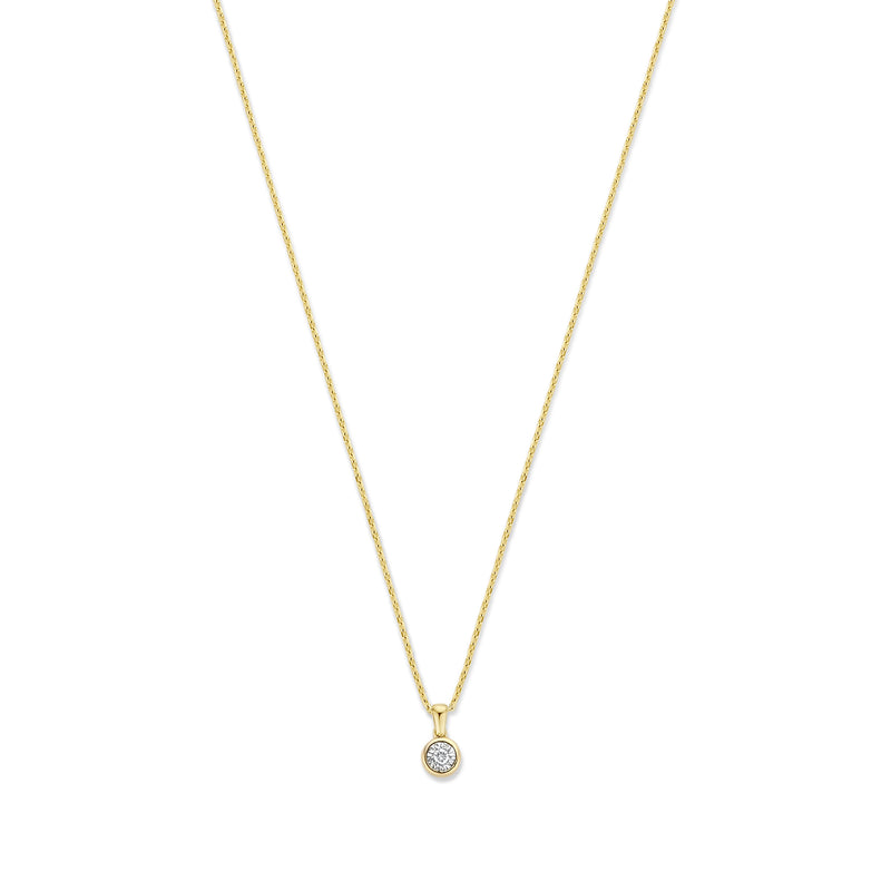 Isabel Bernard De La Paix Inaya 14 Karaat Gouden Collier | Diamant 0.03 ct | IBD350019-zoom-