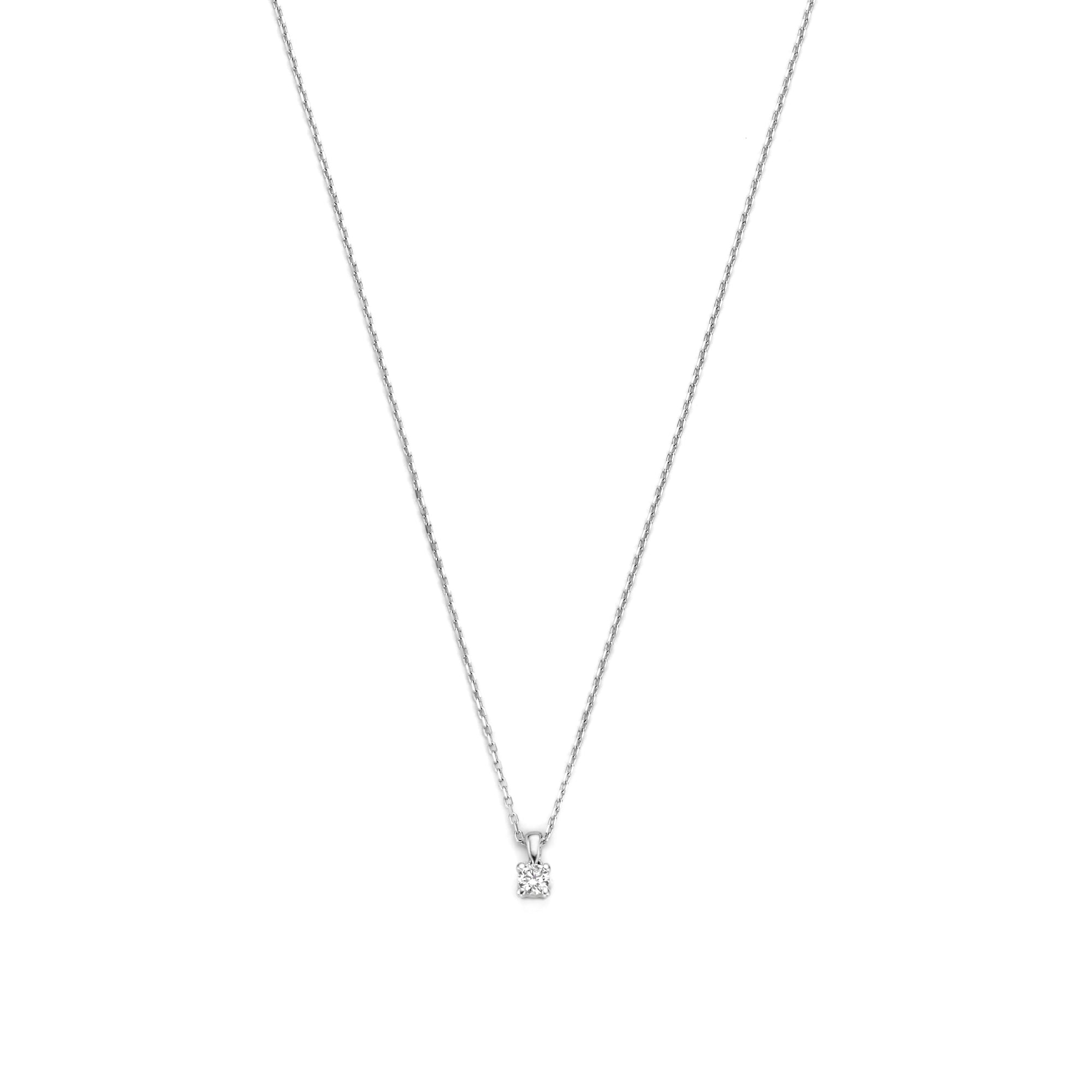 Isabel Bernard De la Paix Christine 14 Carat Whitegold Necklace | diamond 0.10 ct | IBD350006