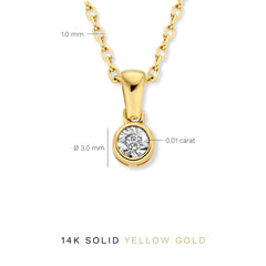 Isabel Bernard De La Paix Inaya 14 Carat Golden Necklace | diamond 0.01 ct | IBD350021