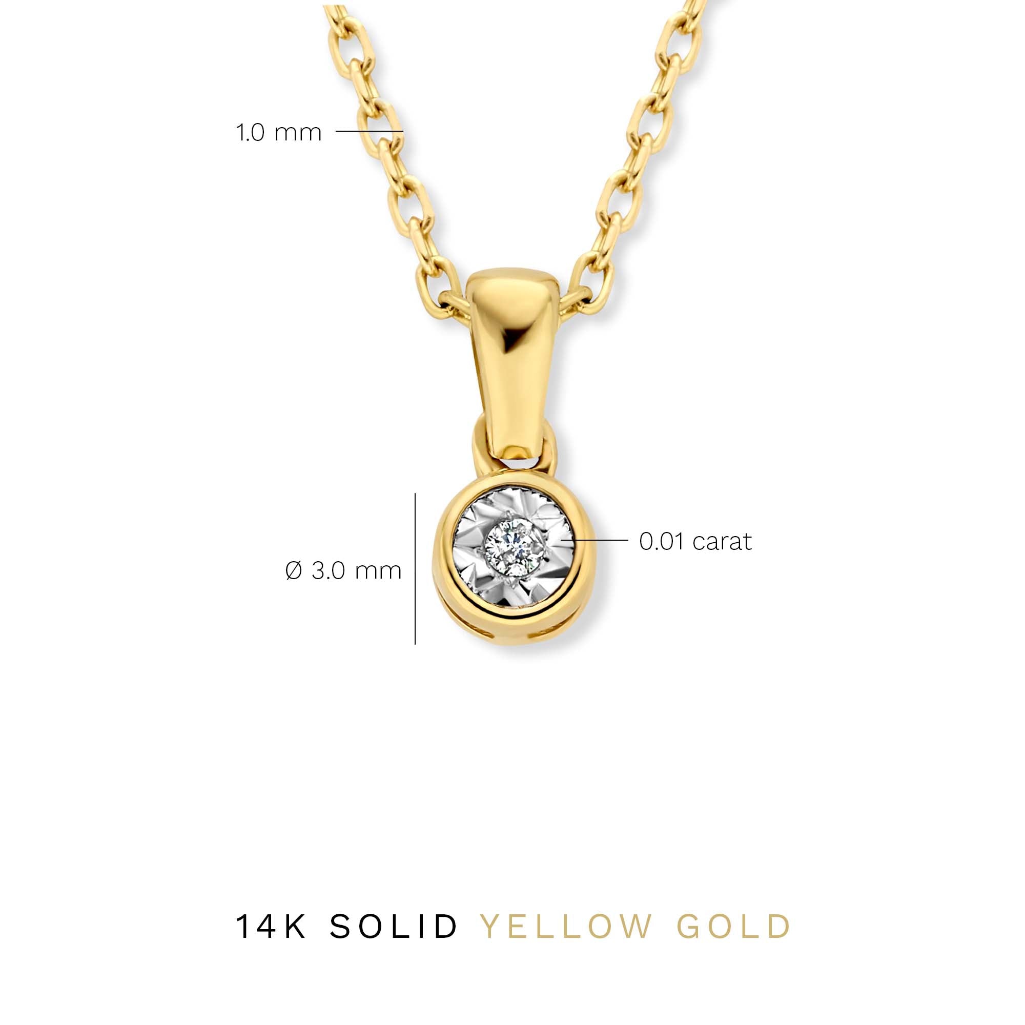 Isabel Bernard De La Paix Inaya 14 Carat Golden Necklace | diamond 0.01 ct | IBD350021