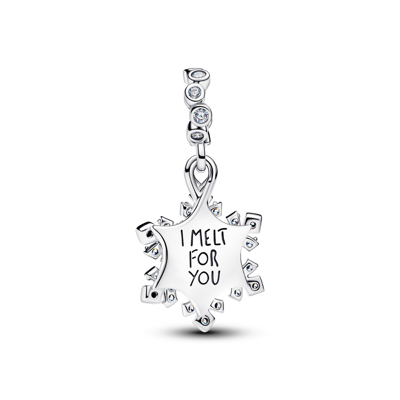 Pandora Moments 925 Sterling Silver Opalescent Snowflake Double Dangle Charm 794142C01-zoom-