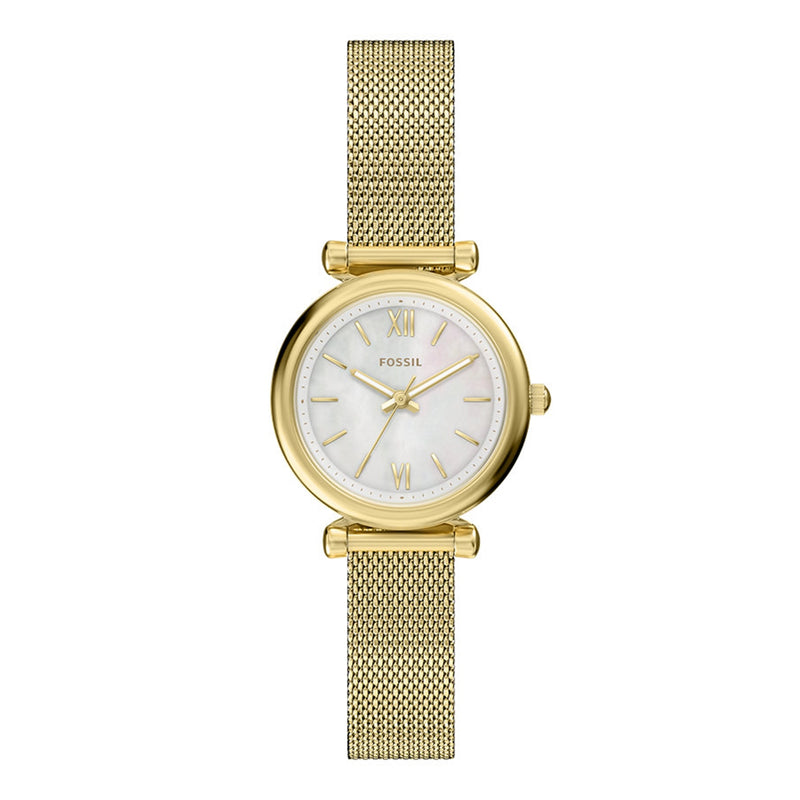 Fossil Carlie Round White Dial Watch ES5462-zoom-