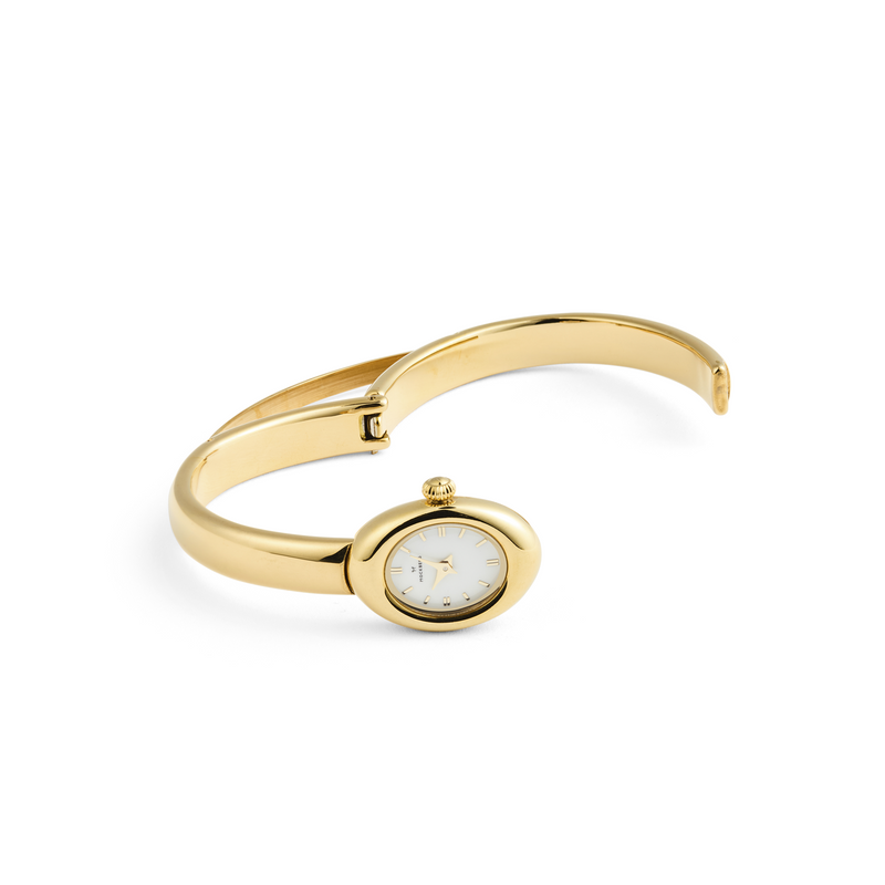 Mockberg Belle Oval Petite Gold Large Bangle Women's Watch MB1771-zoom-