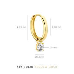 Isabel Bernard Le Marais Ophélie 14 Carat Golden Hoop Earrings IB360157