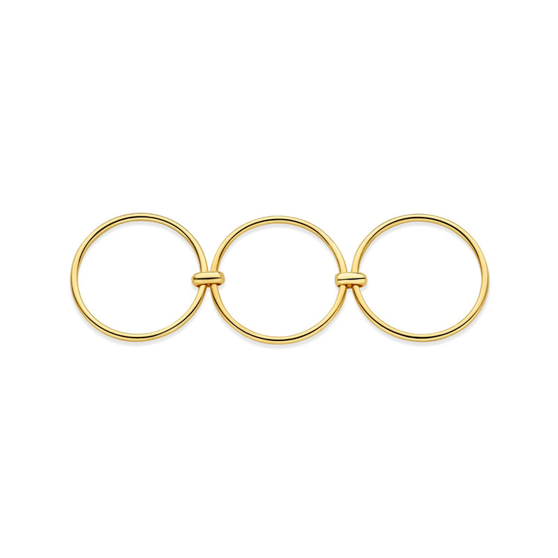 Isabel Bernard Cour d'Honneur Adora 14 karat golden 3-piece multiring IB330102-52-zoom-