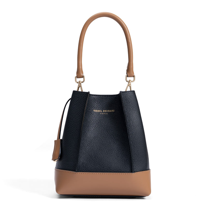 Isabel Bernard Femme Forte Minette Zwart Kalfsleren Handtas IB21114-001-zoom-