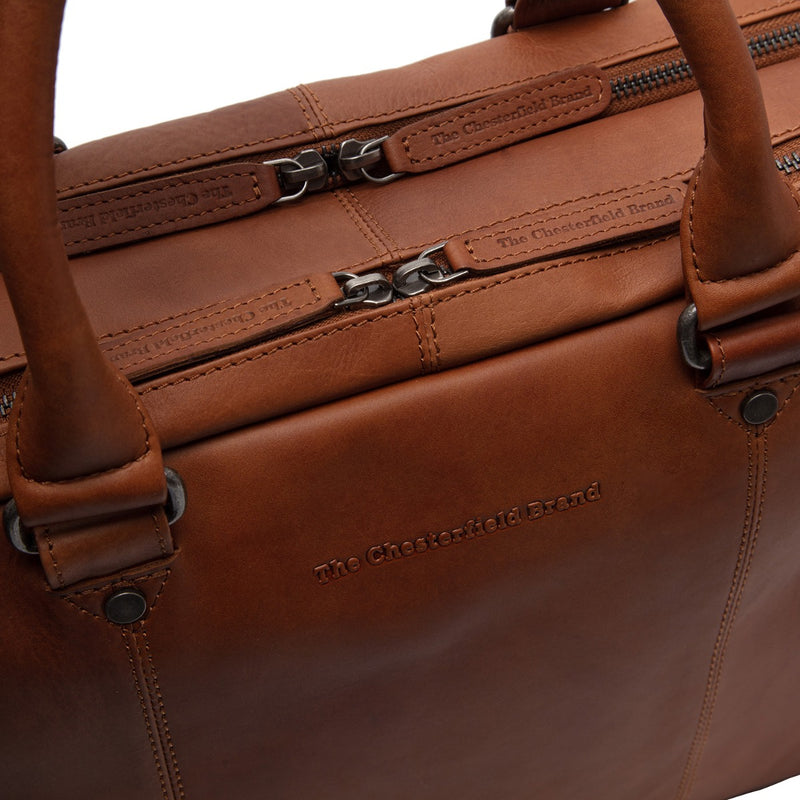 The Chesterfield Brand Boston Cognac Leather Laptop bag C40.108631-zoom-