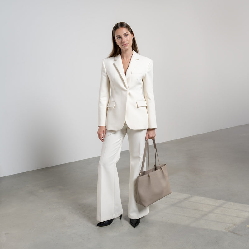 Isabel Bernard Honoré Nata Taupe Leren shopper van Kalfsleer IB25086-078-zoom-