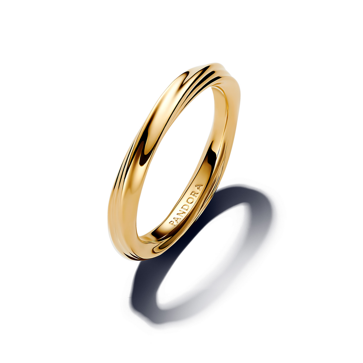 Pandora Essence Gold Plated Twisted Ring 163888C00-56