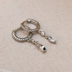 Karma Hoops Silver Hoop Earrings A68S