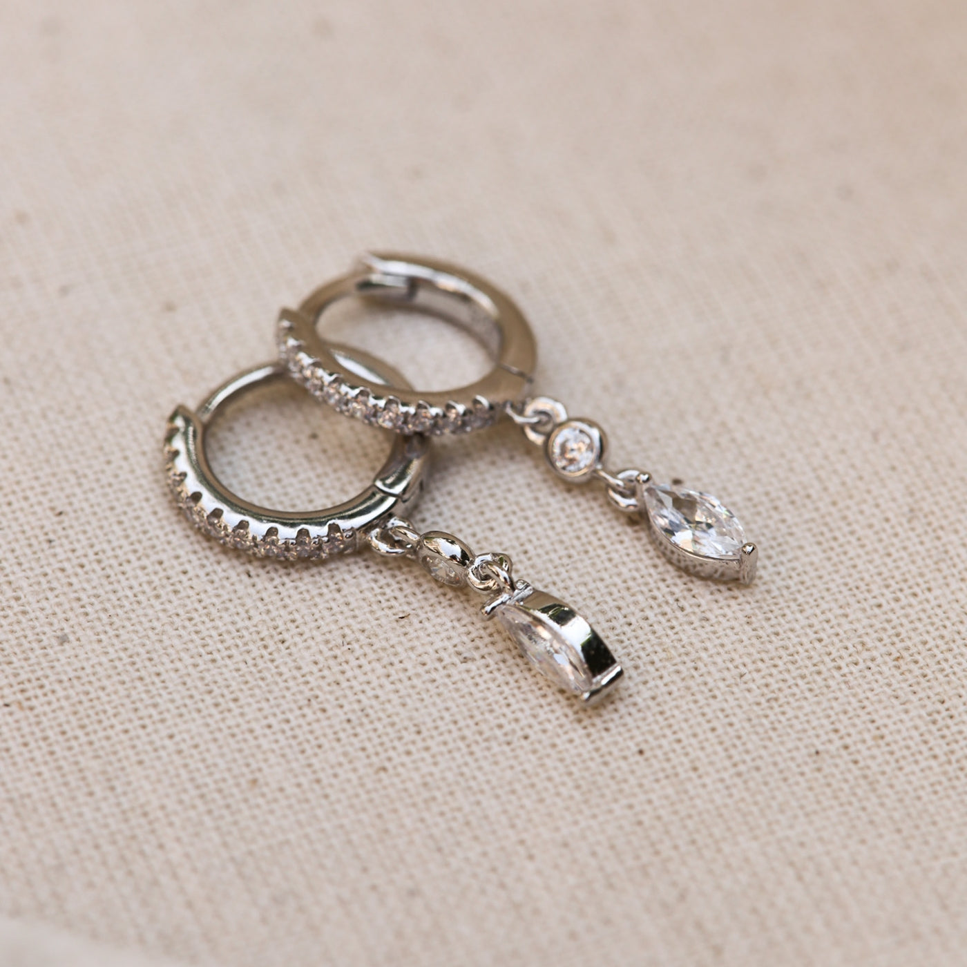 Karma Hoops Silver Hoop Earrings A68S