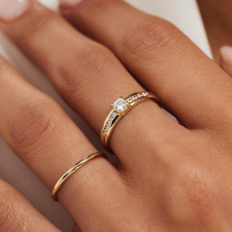 Isabel Bernard Rivoli Maryn 14 Karaat Gouden Ring IB330099-48-zoom-