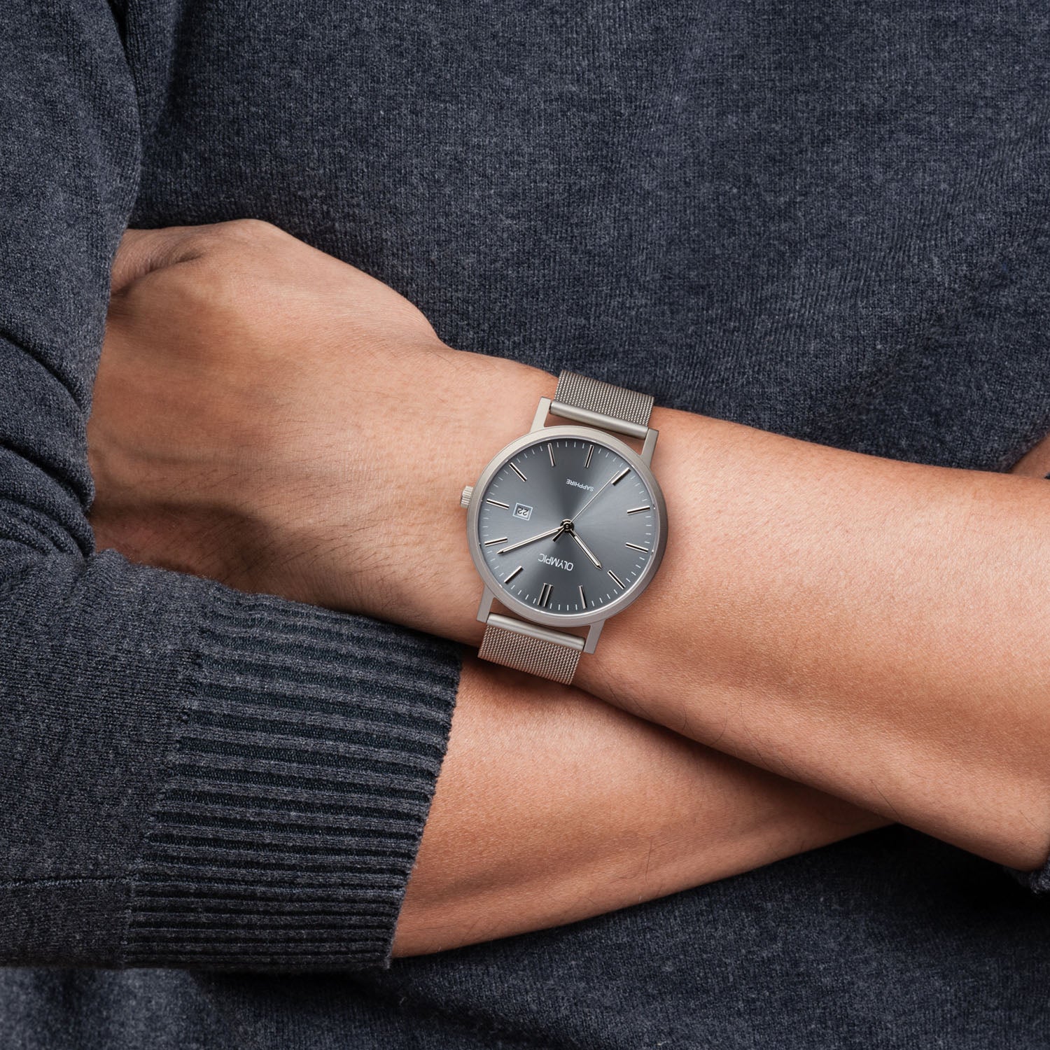 Olympic Titanium Grey Men's Watch OL26HTS002