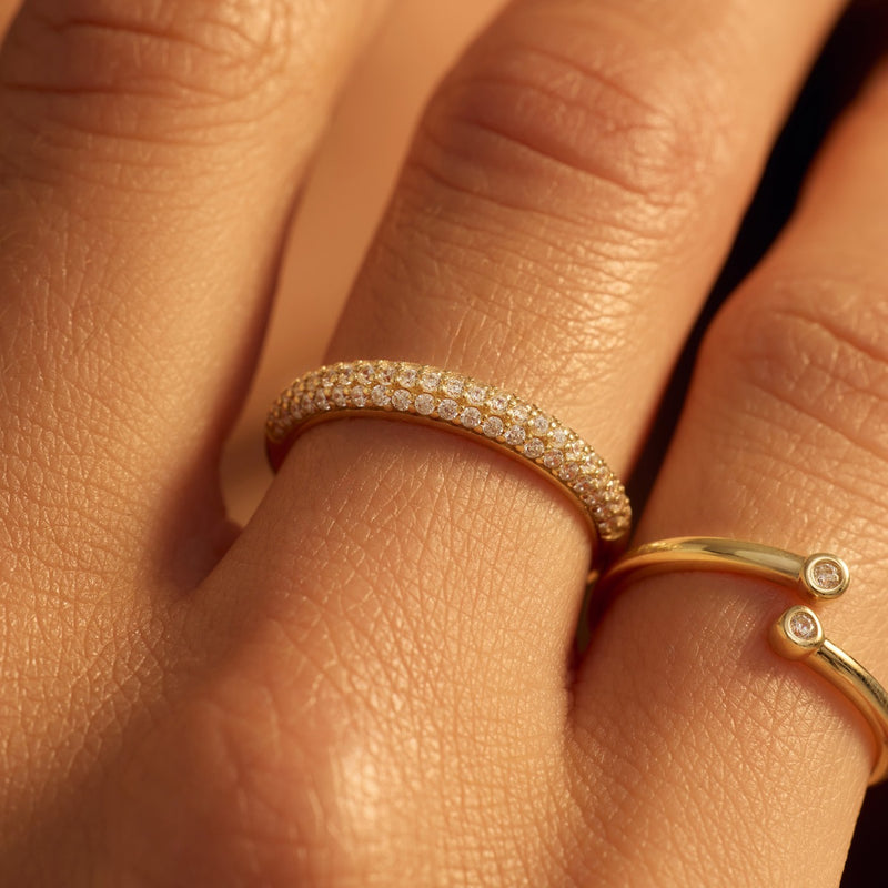 Beloro Jewels Monte Napoleone Stella 9 karat gold ring with zirconia BO330033-50-zoom-