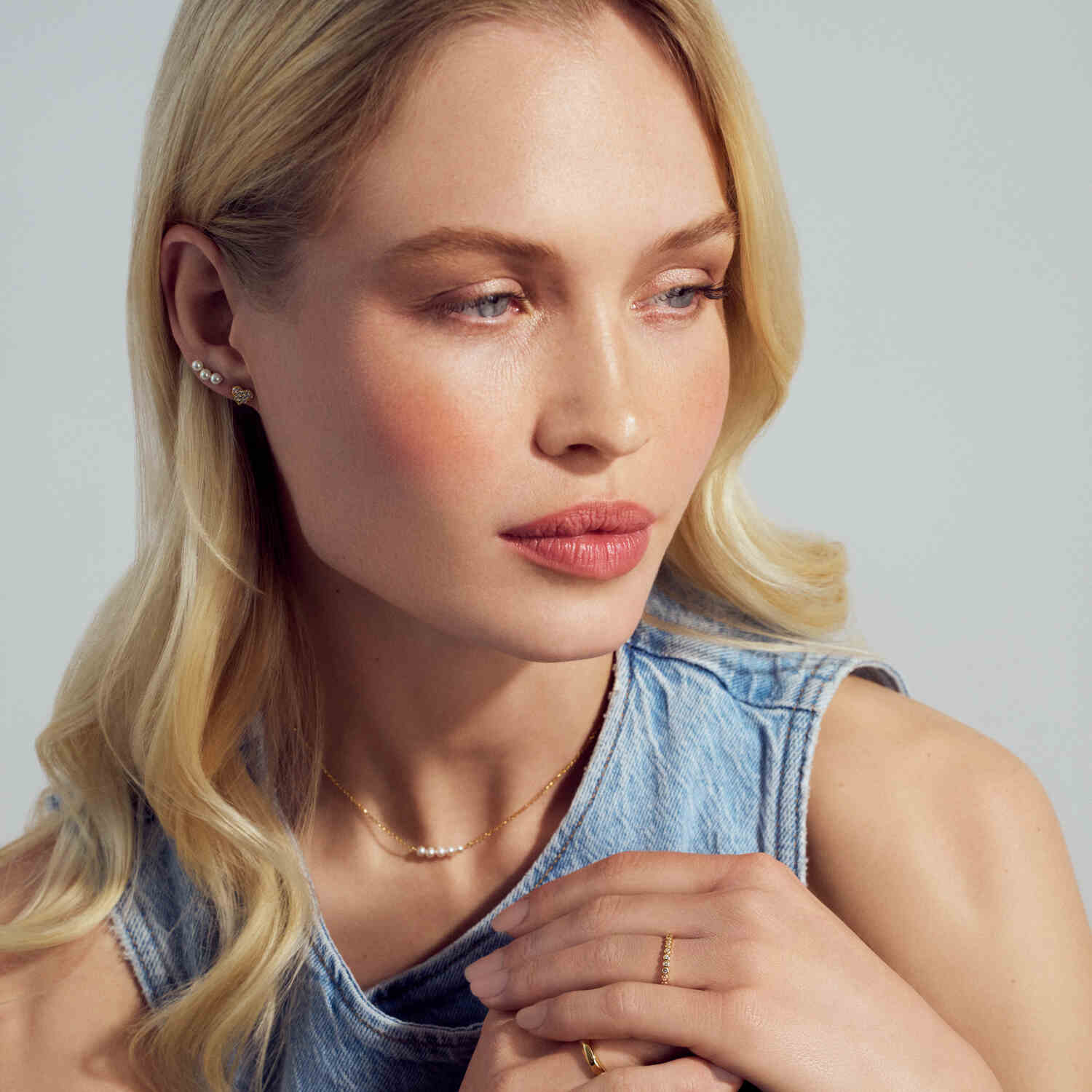 Sif Jakobs Gold Plated Perla Cinque Necklace SJ-N2735-P-YG