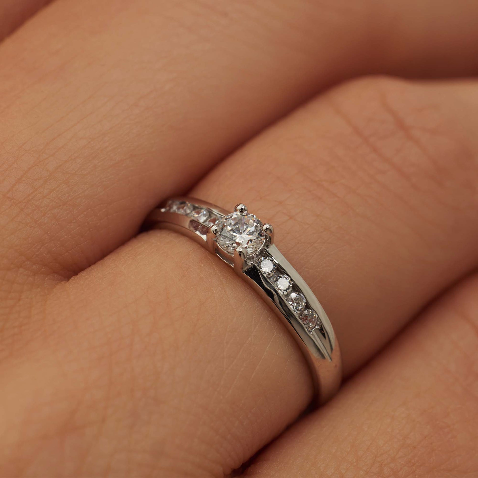 Isabel Bernard Saint Germain Estee 14 Carat Whitegold Ring IB330073-50 (size: 50)