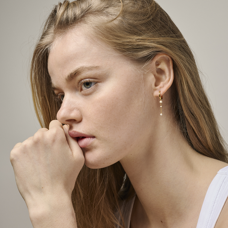 ENAMEL Copenhagen Lola Bold Gold Plated Recycled 925 Sterling Silver Earrings E424G-DY-zoom-