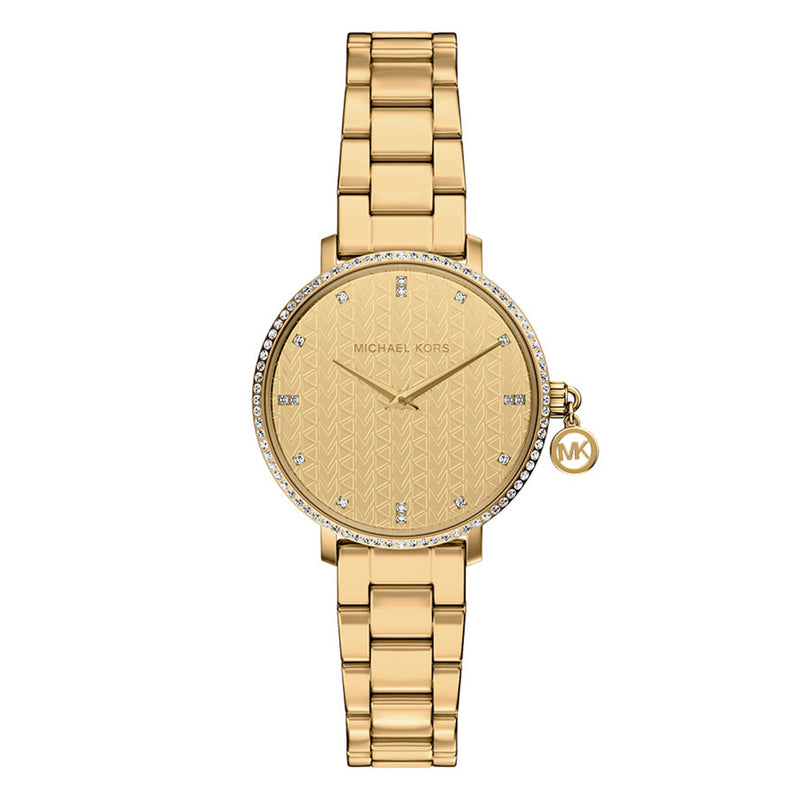 Michael Kors Pyper Round Gold Dial Watch MK7572-zoom-