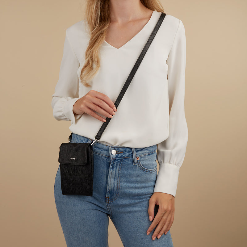 Abro Black Leather Phone bag 030043-37-18-zoom-