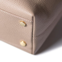 Isabel Bernard Honoré Nata Taupe Leather Shopper of Calfskin Leather IB25086-078