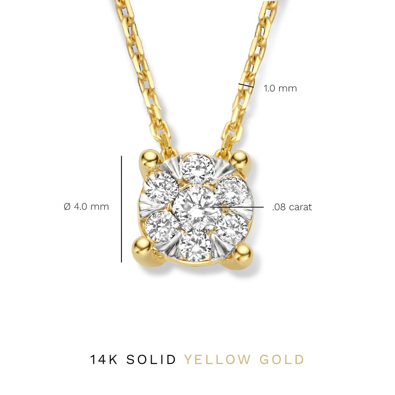 Isabel Bernard De la Paix Hanaé 14 karaat gouden collier | diamant 0.08 ct | IBD350007-zoom-