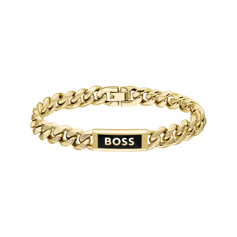 Hugo Boss Kassy Emblem Goudkleurige Armband HBJ1580680M-zoom-