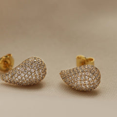 Karma 14 karat gold plated Ear Stud X162GP