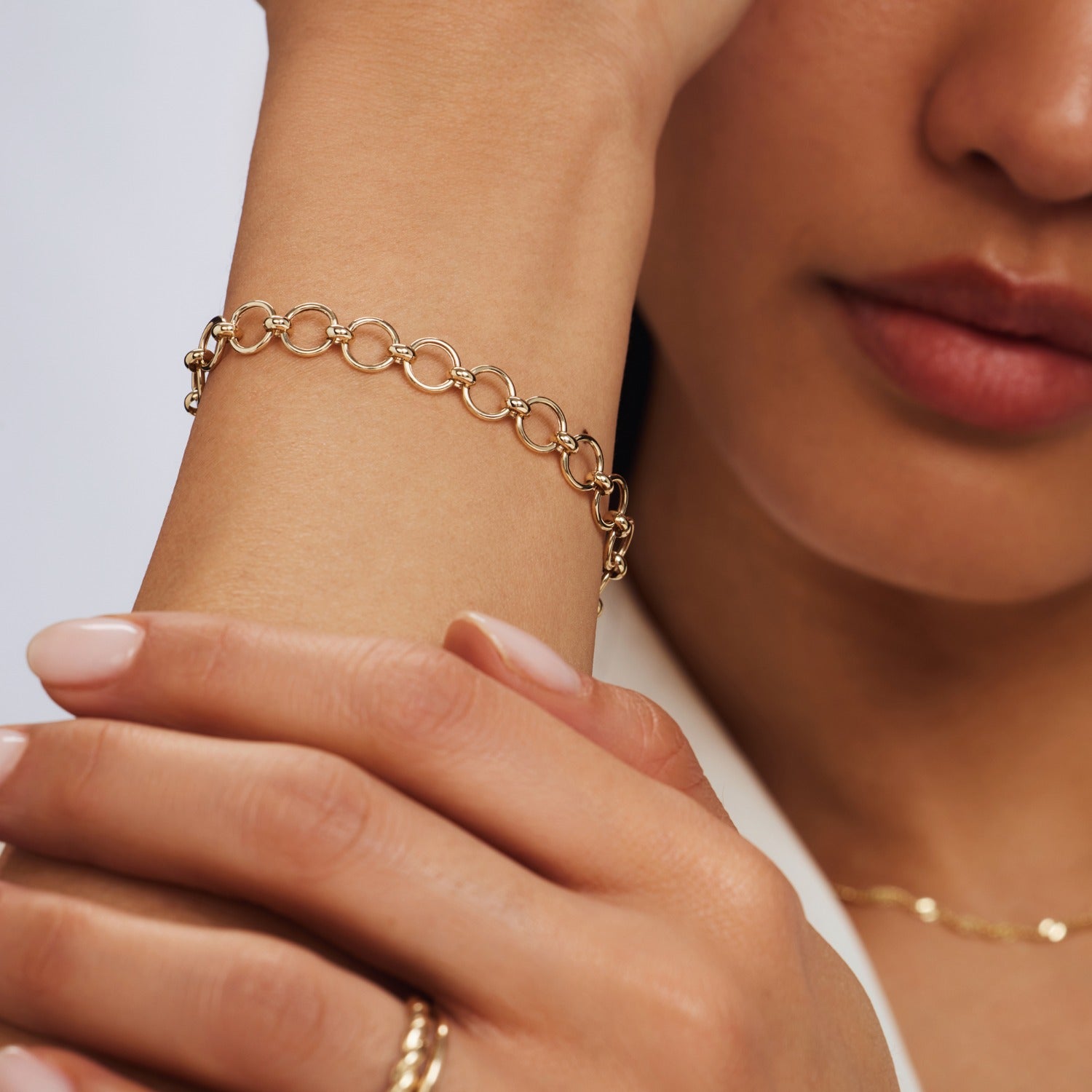 Isabel Bernard Belleville Axelle 14 Carat Golden Chain bracelet IB320136