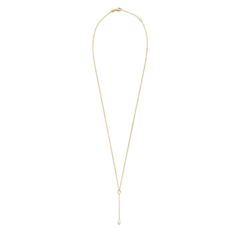 Isabel Bernard Cadeau d'Isabel 14 karaat gouden ketting en oorknopjes giftset met zoetwaterparels IB90182-zoom-