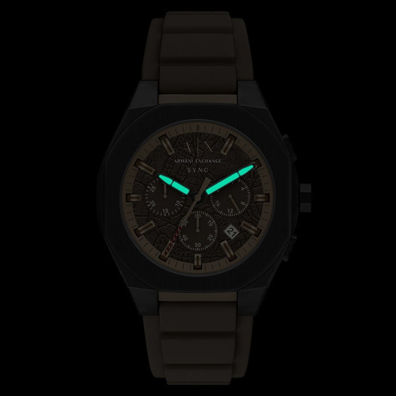 Armani Exchange Sync Round Brown Dial Watch AX4293-zoom-