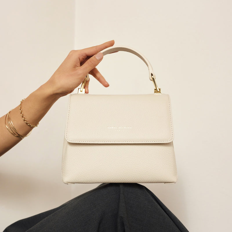 Isabel Bernard Femme Forte Heline Crème me Leren Handtas IB21027-zoom-