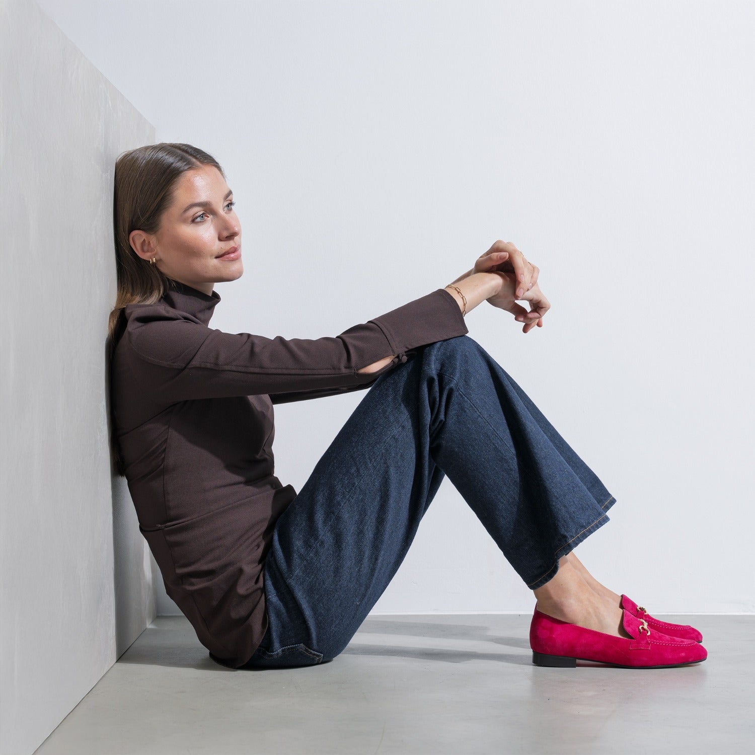 Isabel Bernard Vendôme Fleur Fuchsia Suède Loafers IB51100-155-36