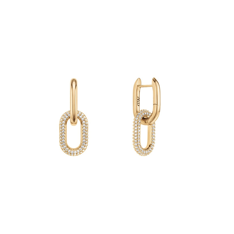 Daniel Wellington Crystal Link Golden Earrings DW00400594-zoom-