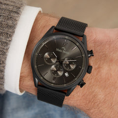 Mats Meier Grand Cornier Chronograph Men's Watch Matte Black Colored MM00137
