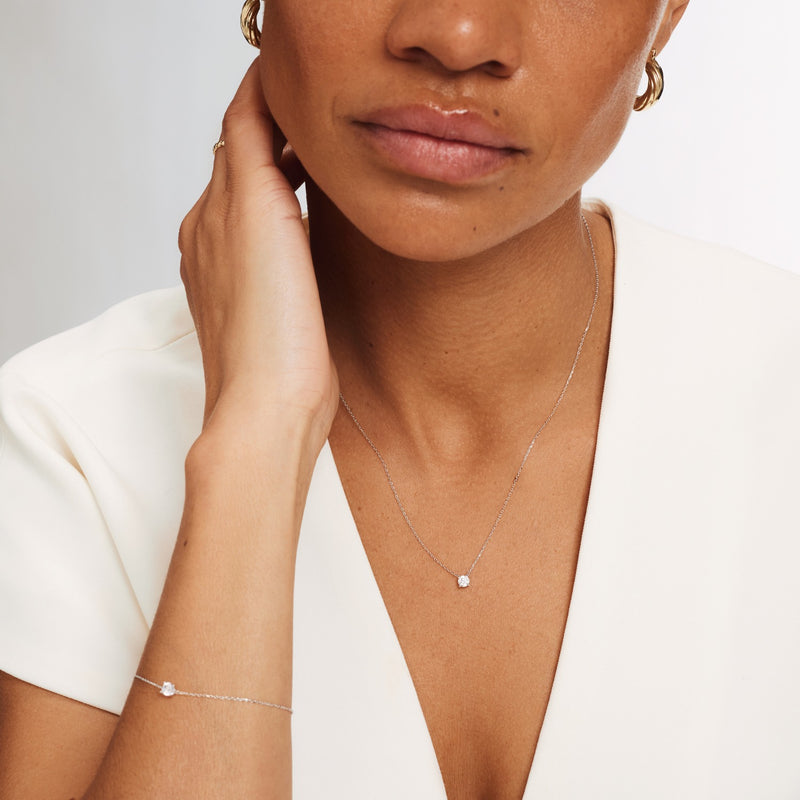 Isabel Bernard 14 Karaat Witgouden Saint Germain Faïs Armband IB320105 (Lengte: 16.50-18.50 cm)-zoom-