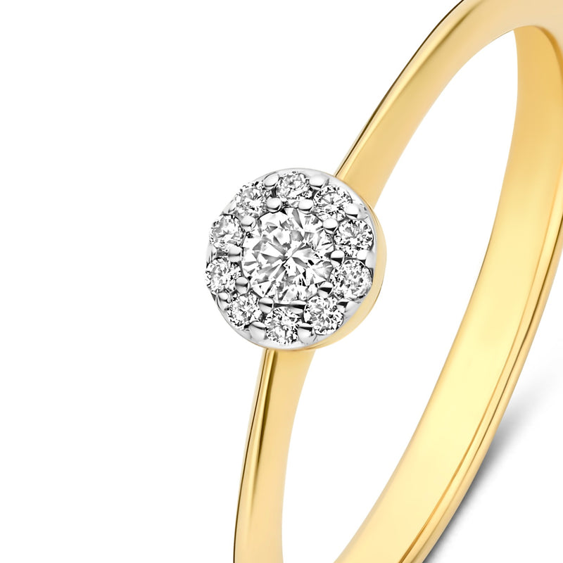 Isabel Bernard De la Paix Viviane 14 karaat gouden ring met diamant 0.11 ct IBD330037-50-zoom-