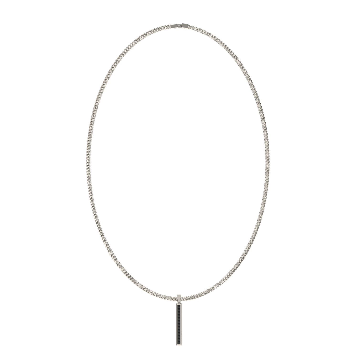 Guess Eclipse Noir Silver Necklace JUMN05098JWSTT-U