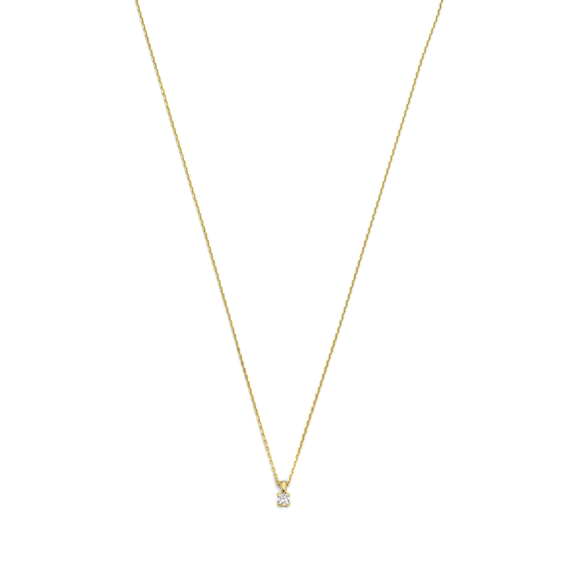 Isabel Bernard De la Paix Christine 14 Carat Golden Necklace | diamond 0.10 ct | IBD350003